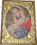 Mary and Jesus in Oval - With Novena